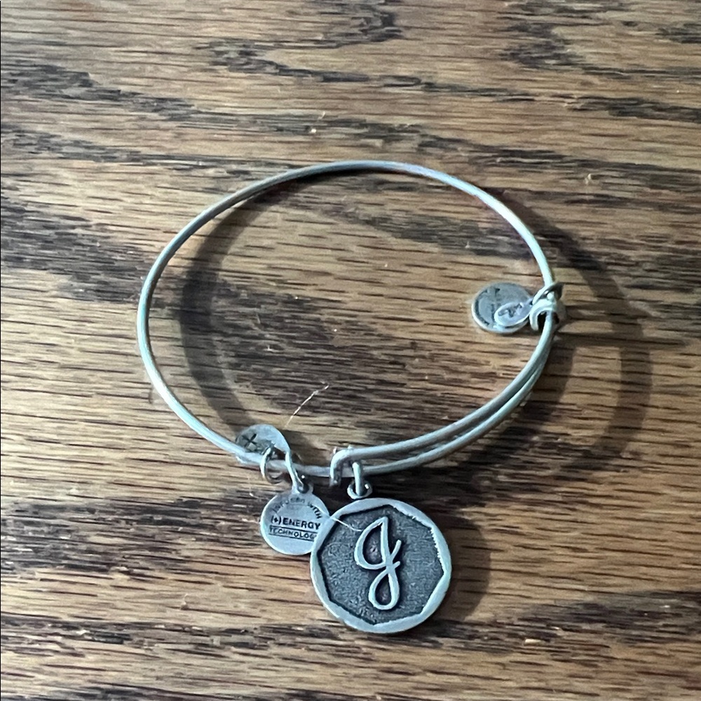 Alex and Ani Silver Initial Charm Bracelet